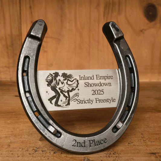 Custom Award Horseshoe Multi-Spot Engraving