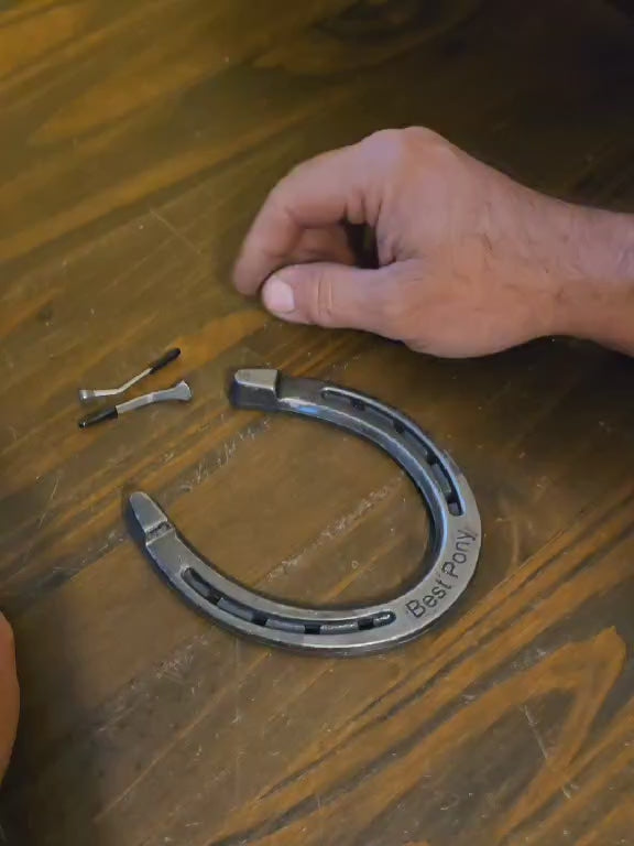 Video showing how to use nails to display your custom horseshoe.