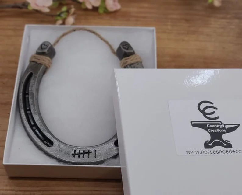 6 Tally Mark Anniversary Horseshoe