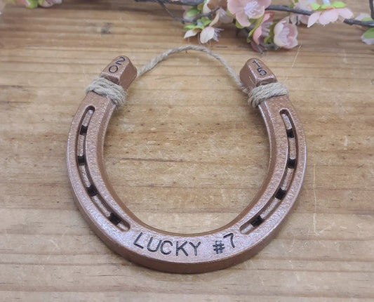 Lucky #7 Copper Horseshoe