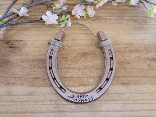 Personalized Copper Horseshoe -2 lines