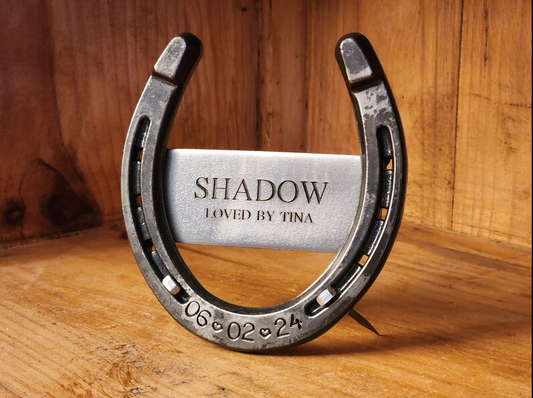 Personalized Horseshoe Sympathy Gift