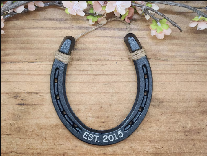 Personalized Bronze Horseshoe-1 line