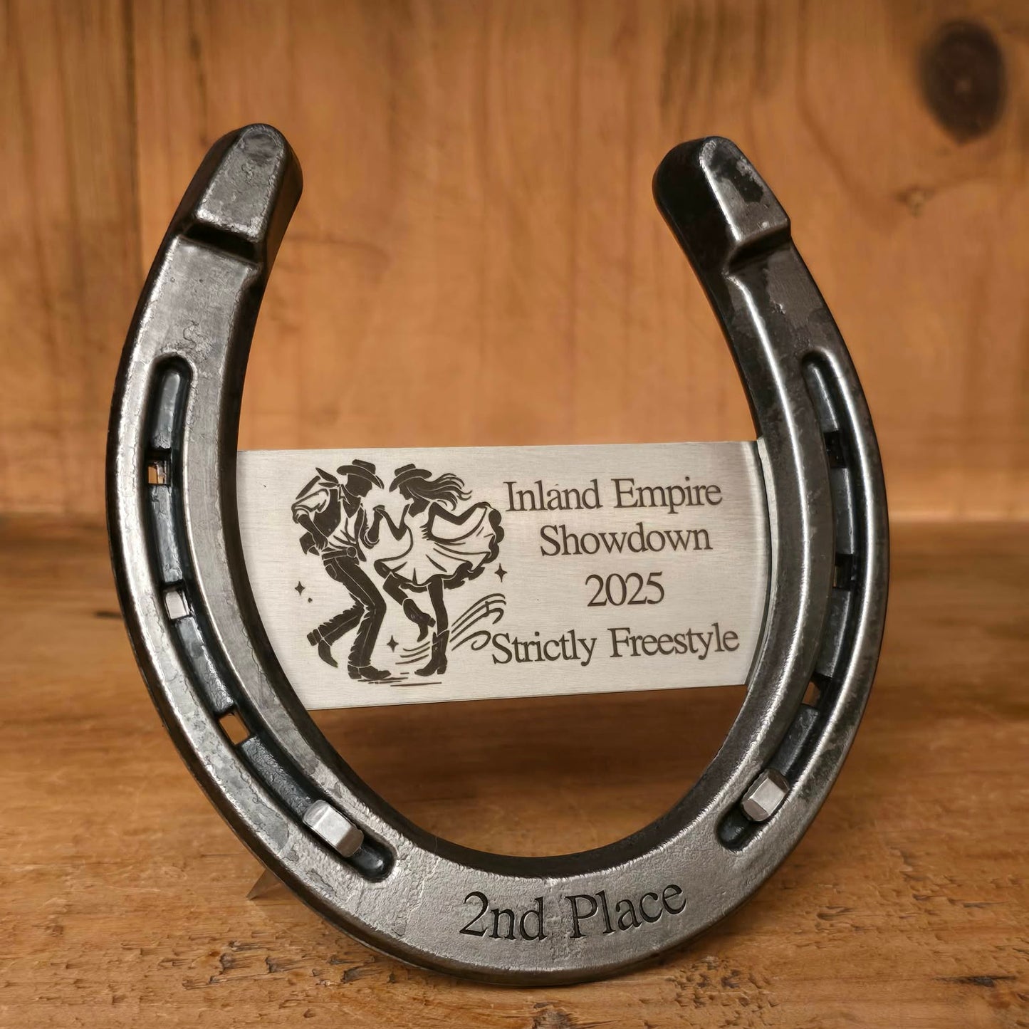 Custom Award Horseshoe  Multi-Spot Engraving