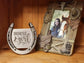 Personalized horseshoe decor for horse lovers with 'Horse Girl' sign, by Lucky American Designs