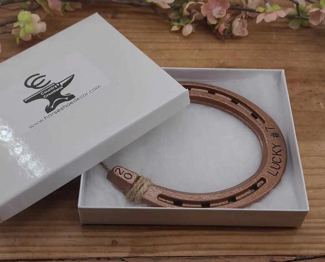 Personalized Copper Linked Horseshoes – Lucky American Designs
