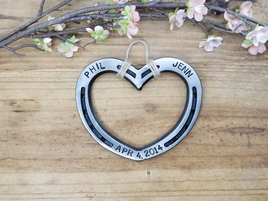 Personalized Horseshoe Heart