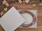 Real horseshoe painted copper with a name stamped along the bottom and a year in the upper corners of the horseshoe. Displayed in a gift box.